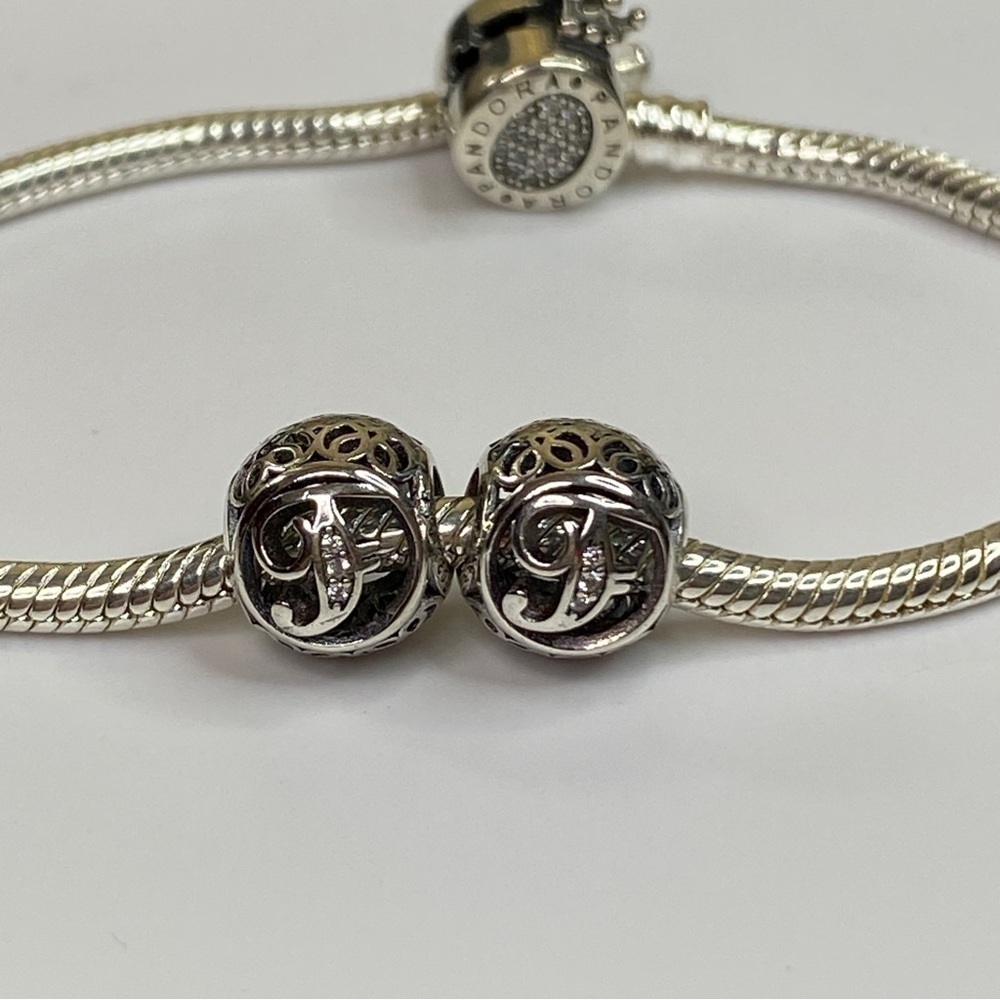 Sterling Silver Vintage Letter F Charm